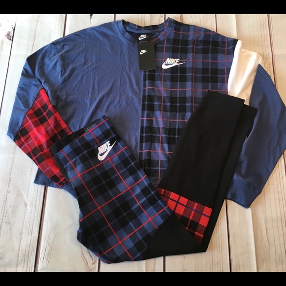 nike plaid outfit